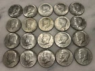 20 Kennedy 1969 D Half Dollars 40% Silver Very Good Condition # 7