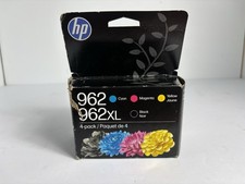 Genuine HP 962XL Black 962 Cyan Magenta Yellow Ink 4 Pack Exp 2028. Opened
