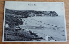 RUNSWICK BAY. VINTAGE POSTCARD. 1937 SALTBURN, YORKS cancel
