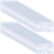 HESTYA 50 Pcs 3X Fresnel Lens Bulk Credit Card Magnifier Pocket Transparent
