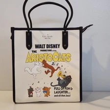 Kate Spade X Disney Aristocats Cats Ella North South Tote Bag Large