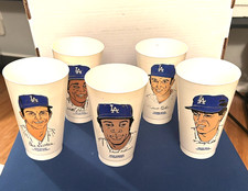 1972 7-11 Slurpee Cups Lot of 5 Los Angeles Dodgers- Sutton various conditions