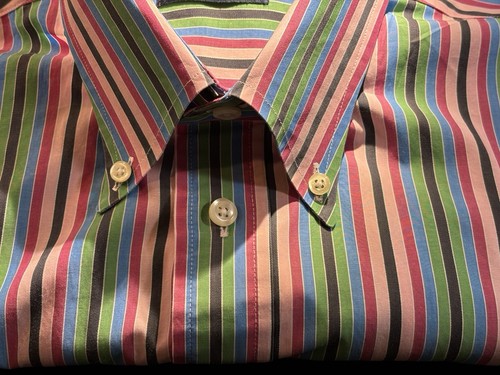 Vintage Burberry London Hemd Herren LT Large Tall Mehrfarbig Button Down USA - Bild 6 von 17