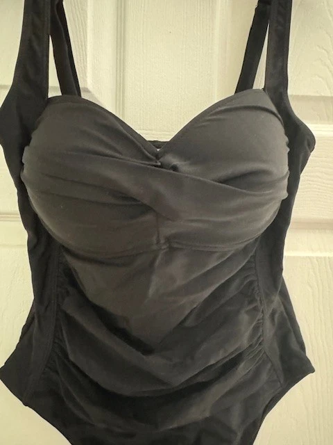 Traje De Baño Negro Una Pieza Mujer Talla L Control Abdomen Nuevo Sin Etiqueta Foto 3 de 4