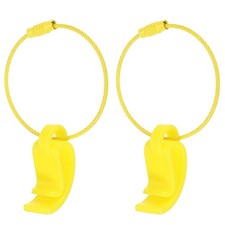 Flying Disc Clip with Wire Cable, 2 Pack Sport Disk Hanger Hook Holder, Yellow
