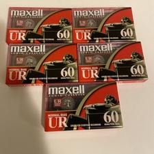 Maxell UR60 Audio Cassette Tapes - 60 Minute, Normal Bias