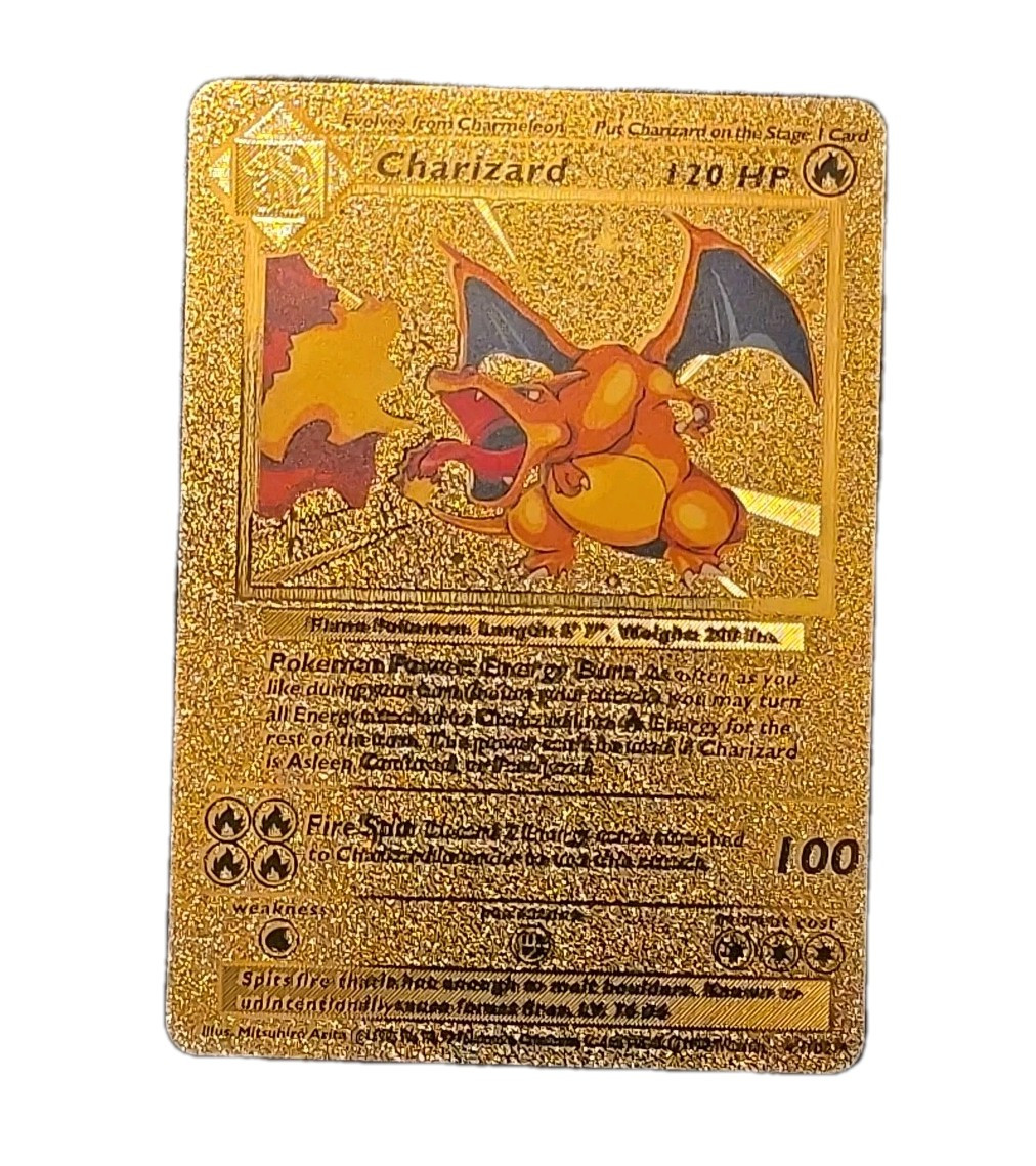 Pokémon Gold Foil Card 120 HP Charizard 4/102 | eBay