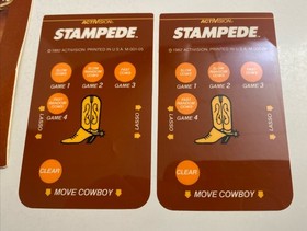 Stampede Intellivision Video Game Cartridge Instructions Manual Overlays 1982