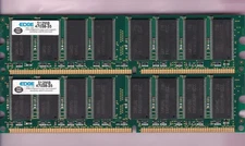 1GB 2x512MB PC3200 EDGE BRAND 47038-35 DDR-400 SAMSUNG RAM MEMORY KIT DDR1 DIMM