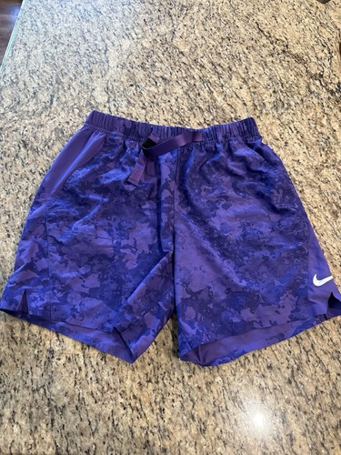 NIKE Men's Court Flex Slam Melbourne Tennis PURPLE Camo Shorts CV2519-547 Medium