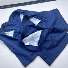    2 Lot shorts navy blue school uniform NWOT 6 1/2 pleated cuffed
