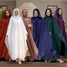 Dubai Women Hooded Abaya Long Maxi Dress African Dashiki Evening Robes Ramadan