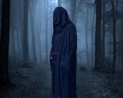 Nazgul Ringwraith Dark Rider Sauron Lord Of The Ring Costume Grim Reaper Robe