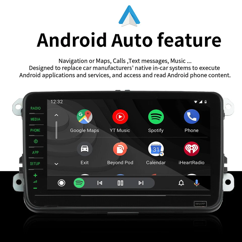 MIB Carplay Grünes 8" RCD880 PRO RCD330 Android Auto Radio Stereo For VW Skoda - Bild 4 von 4