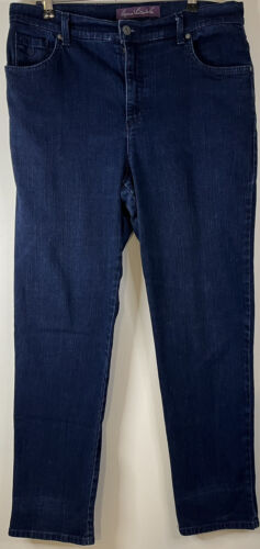 Gloria Vanderbilt Amanda Jeans Womens 12 Blue Straight  Designer Denim Casual HW - Picture 1 of 7