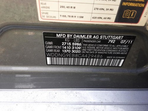 Axle Shaft 231 Type Rear SL400 Fits 07-13 15-16 MERCEDES S-CLASS 637238 - Picture 9 of 13