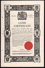 United Kingdom: Land Certificate - H.M. Land Registry