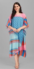 Indian Party Wear Long Printed Rayon Ethnic Maxi Women Nightwear Caftan Dress