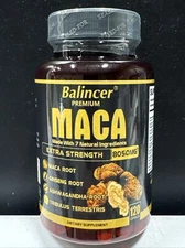 Balincer Premium Maca & Ginseng Extract 120 Caps *Stamina, Mood and Energy 02/27