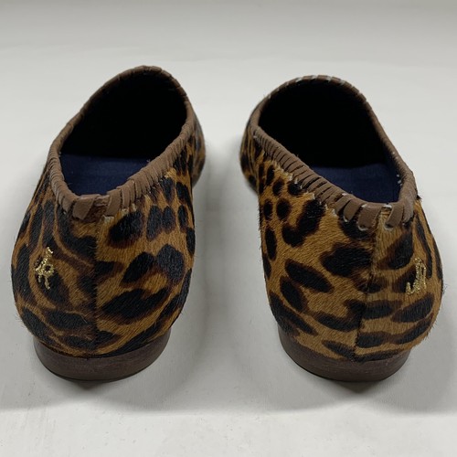 New JACK ROGERS Leopard Cheetah Gabrielle Calf Hair Loafers Flats size 6 - Picture 5 of 7