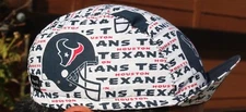 CYCLING CAP NFL HOUSTON TEXANS  HANDMADE IN USA  one size 100% COTTON 