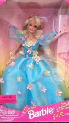 Vintage~Barbie Doll~1995 Mattel NIB Songbird Blue Floral Dress