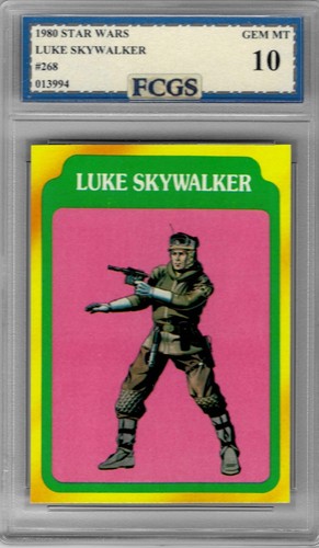 1980 Star Wars Luke Skywalker #268 Graded FCGS 10 GEM MINT