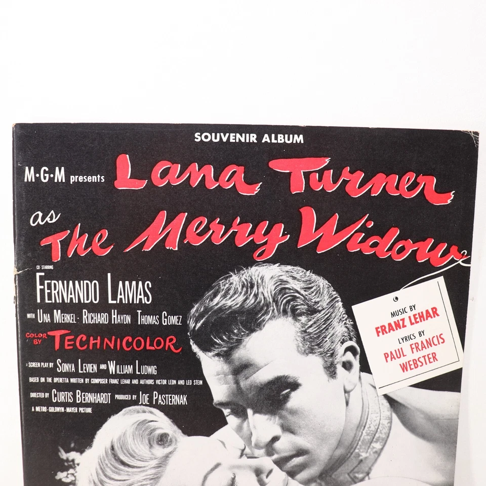 Merry Widow Souvenir Movie Songbook Sheet Music Score 1952 MGM Lana Turner Photo - Image 2 of 4