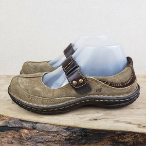 Born Women's size 6 Tan Suede Taupe Sallie Mary Jane Flats W21597 Comfort Shoes | eBay