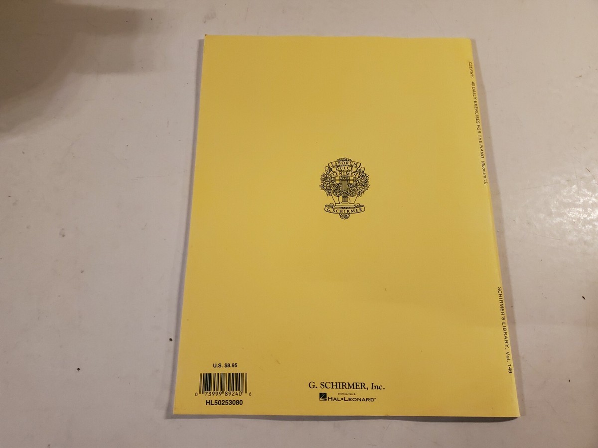 Czerny Op. 337 40 Daily Exercises: For The Piano With Prescribed Repetitions For Acquiring And Preservin Virtuosity : Buonamici, G., Czerny, Carl