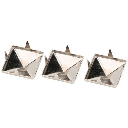 100pcs Square Pyramid Punk Rivets 4 Claw Metal Studs for Bracelets Clothing - Picture 3 of 12