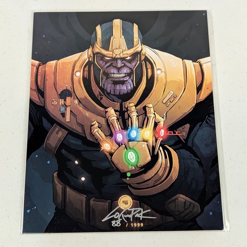 Bam Box Lot x 4 Limited Art Prints Signed: Thanos Goonies Slimer ET Ghostbusters - Picture 2 of 9