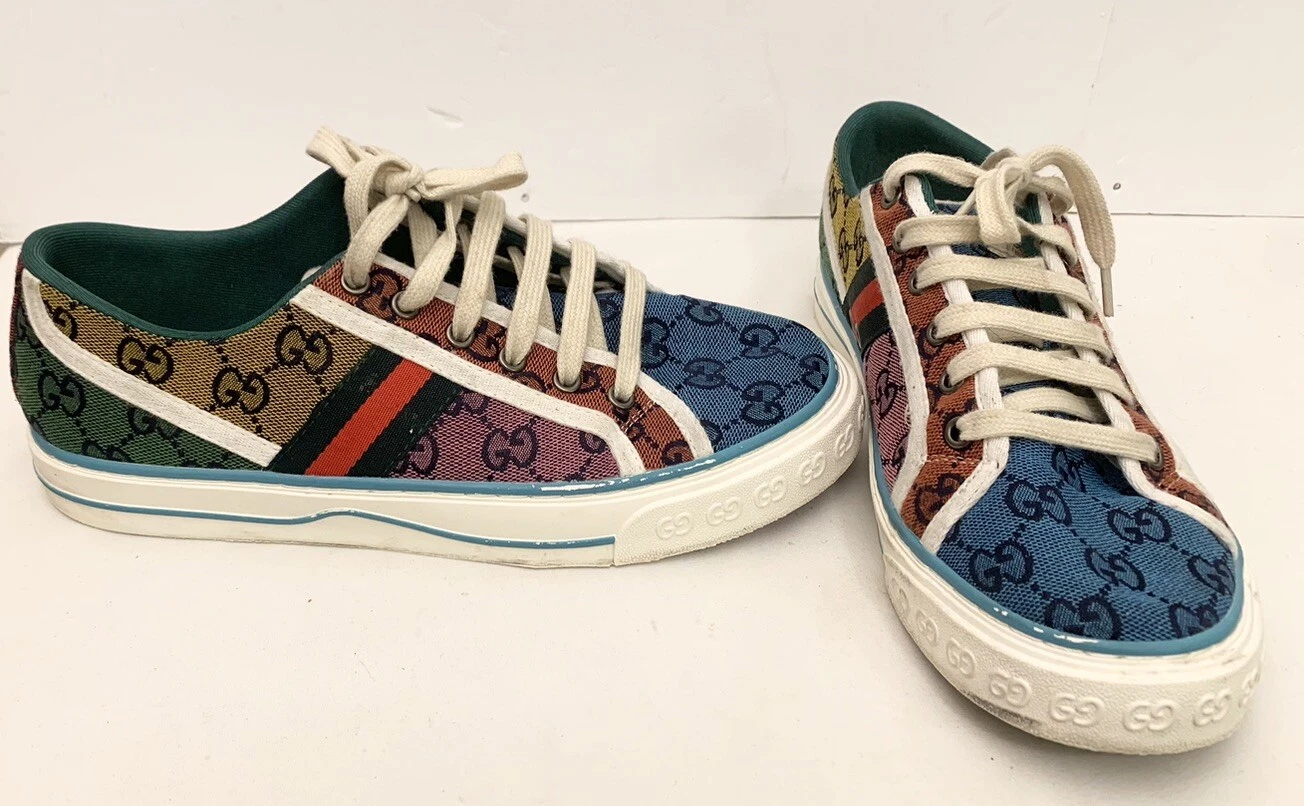 Baskets basses homme Gucci Tennis 1977 GG multicolore taille EU 43 US 10 AN3