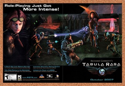 Tabula Rasa PC Original 2006 Vintage Ad - Video Game Art Promo