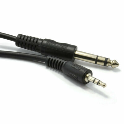 2m 3,5mm Stereo Klinkenstecker auf 6,35mm 1/4 Zoll Stereo Klinkenstecker Kabel [006510]