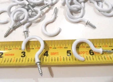 CUP HOOKS 12 Pcs Utility 1-1/4" inch Steel Screw Mount Plant Hanger with Coating