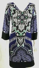 Roulette Shift Dress Silky Stretch V- Neck Career Casual All Seasons 4