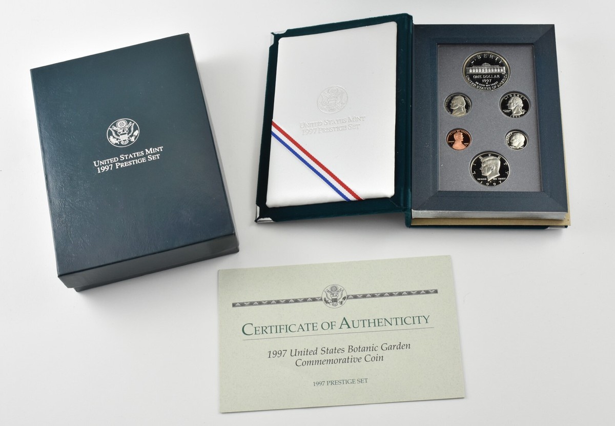 1997 US Mint Prestige Set Botanic Garden Commemorative Coins w