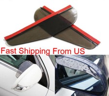SMOKE FIXABLE SIDE REAR VIEW MIRROR WINDOW VISOR GUARD PLASTIC