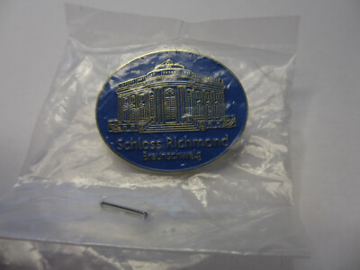Pin ''Schloss Richmond Braunschweig'', ovale Form, ca. 2,5 x 2 cm, noch in OVP