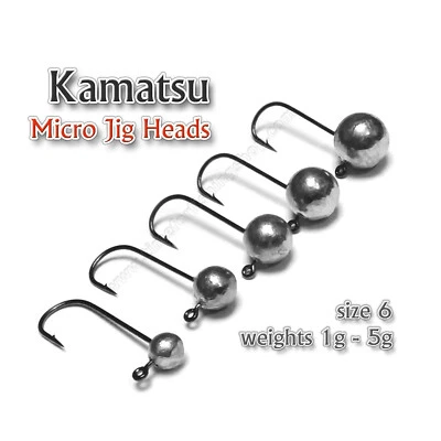 KAMATSU Micro Jig Heads Größe 6 1-5g Drop Shot Angeln Set ultraleicht weicher Köder Kit