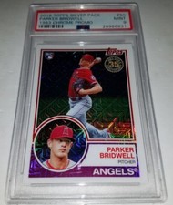 2018 Topps Silver Pack 1983 Chrome Refractor #50 Parker Bridwell Graded PSA 9