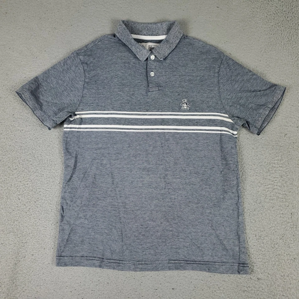 Penguin Polo Shirt Mens Size Small Blue Casual Short Sleeve Adult - Image 2 of 4