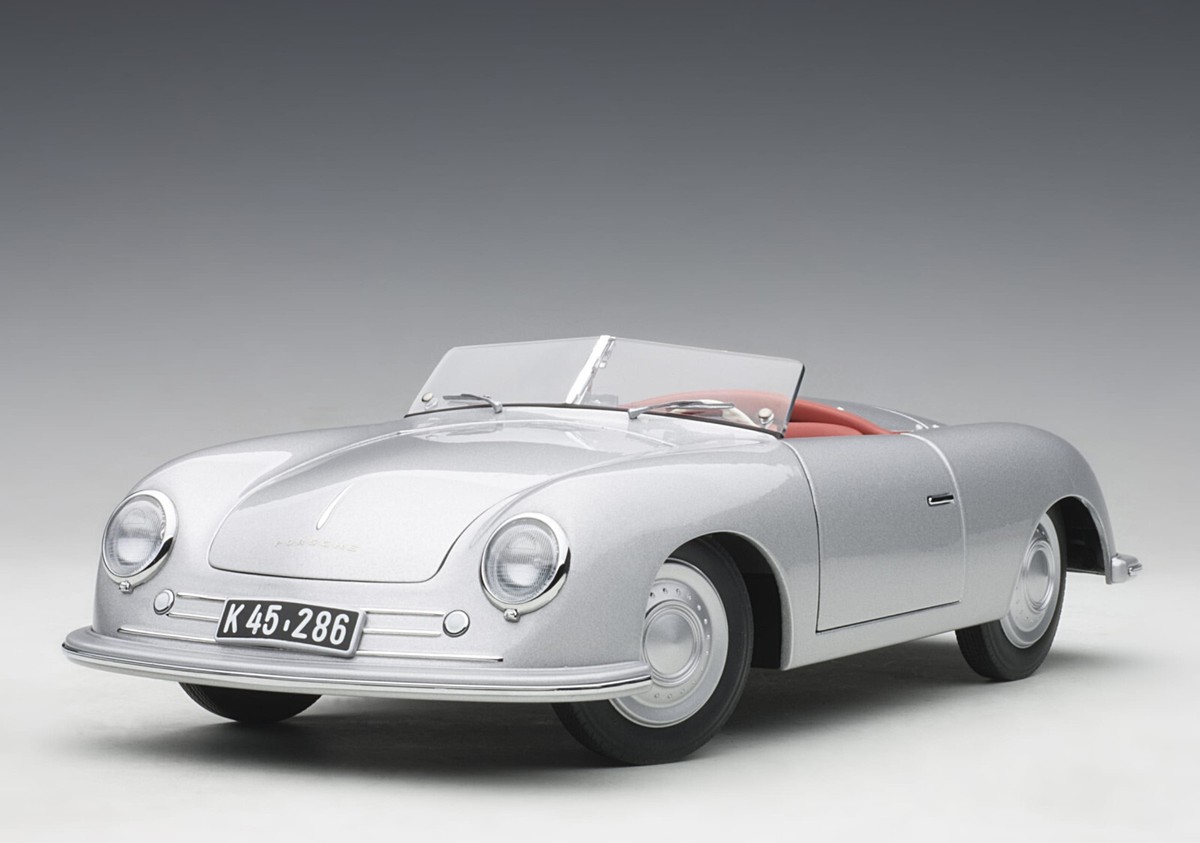 New AUTOart Porsche 356 Number 1 1948 1:18 Model Car Silver 78072