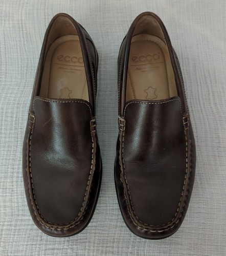 ECCO Driving Shoes Brown Leather 
