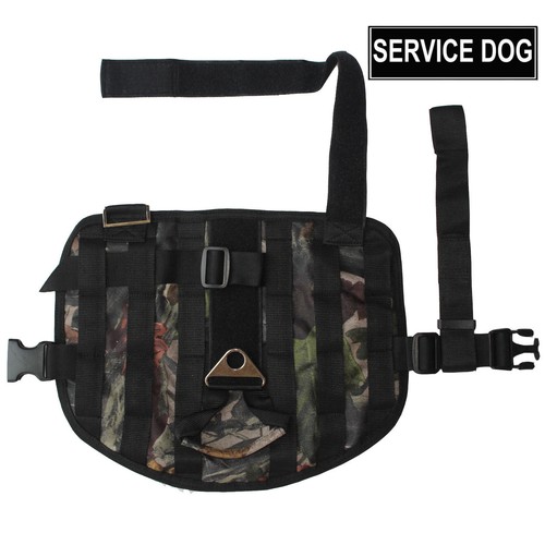 Service Dog Vest for Medium Large Dogs Training Molle Dog Harness for