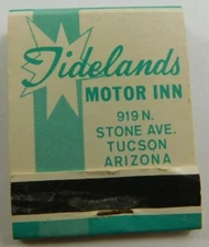 Fidelands Motor Inn Tuscan Arizona Swimming Pool Struck Vintage Matchbook Add