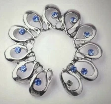 Sexy Non-Piercing Silver Blue Nipple Ring Shield Clip On