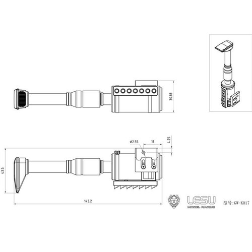 LESU Air Filter with LED Daylight for 1/14 For TAMIYA Tractor Truck Spare Parts - Picture 5 of 5