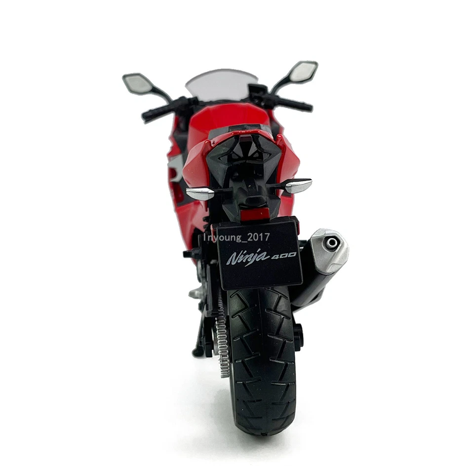 1/12 Scale 2023 Kawasaki Ninja 400 Motorcycle Model Diecast Toy Motorcycle Red - Image 4 of 4